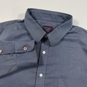 Untuckit Shirt Men XL Gray Button Up Regular Fit Pio Cesare Wrinkle Free